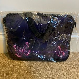 Purple butterfly laptop case